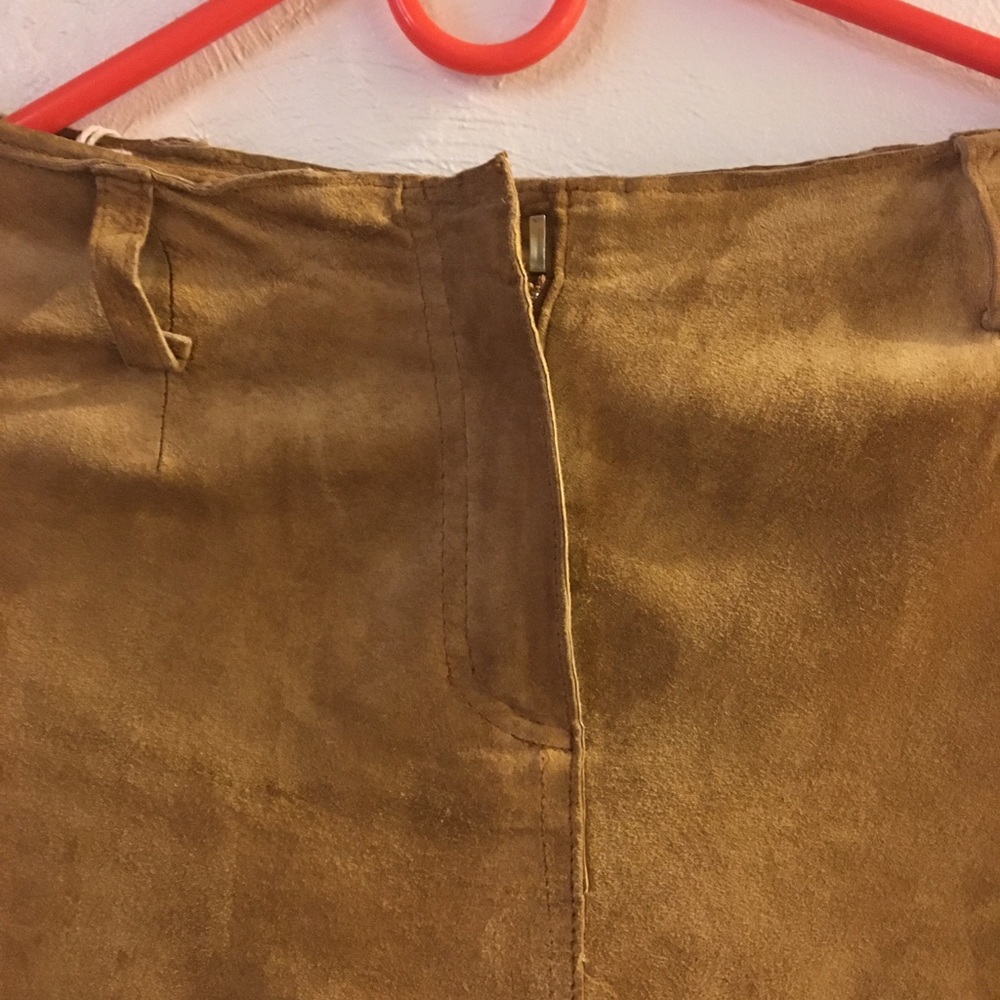 Leather suede maxi skirt MARGARET GODFREY NEW